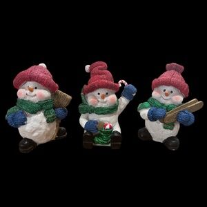 Adorable Set of Three Snowmen